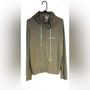 Victoria Secret Lightweight Green Zip Up Hoodie